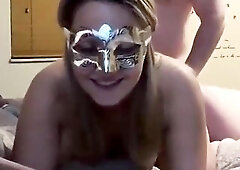 Hotwife calls her stepmom and superlatively good ally whilst getting banged