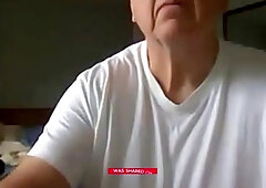 old man jerking his big dick 8