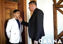 BoyForSale - Bastian Karim gets pounded on window sill by Legrand Wolf