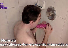 Fuckpole locked up while I Blow a Dragon Fuck-Stick!