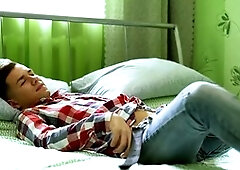 Innocent-looking twunk Rolf Olsen loves to stroke his cock