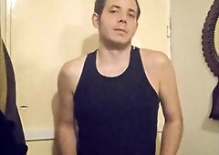 Young man shares an intimate moment of release in tender silence