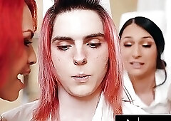 Shemale Porn Video Group Fuck TRANSFIXED - PHYSICAL EXAM ORGY! With Doctor Dee Williams, TS...