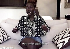 I used this admirable cutie EBONY model on the daybed and painted her nice-looking face with a FACIAL