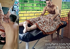 Rubdown revved into sleek fuck-a-thon. Long ravage as dude fully eased on the table