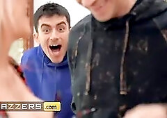 Brazzers - Busty Daisy may gets her mouth & vagina filled with 2 large dicks in a kinky threesome