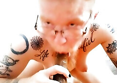 Nerdy FTM Sexually excited Wench Drooling On Your BBC