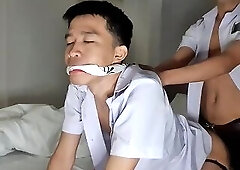 Asian student fuck friend after class