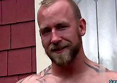 Muscle gay piss and cumshot