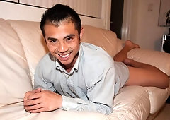 Hot Asian guy Niko Reeves jerking his sexy cock