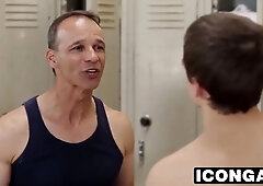 Step daddy Rodney Gives Kory A Hardcore Lesson In The Locker Room With Kory Houston