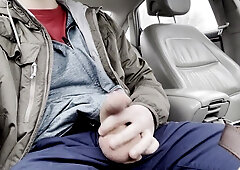 risky public truck fap and a money-shot up close shopping