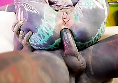 2 Heavily Tattooed Angels Worship One Hard Inked Weenie