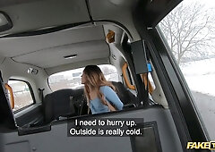 Fake Taxi Saucy Asian Passenger Gets Out And Pees In The Middle Of The Road