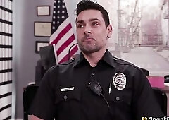 SPANKBANG GOLD - Cheating Sexy Cop Group-fucked By Whole Cop Vigour