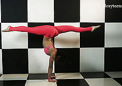 Lost of sexy erotic poses performed by flexible Sofia Gnutova