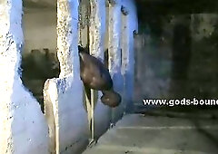 Ugly gay master enjoys his sex slave