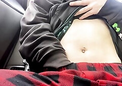 Needy ftm can't await to get home and cums on the side of the highway