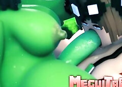 Cerena giving Livia a oral-job (Minecraft Porn)