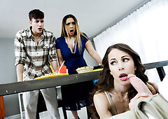 Young boys swap their hot moms in generous foursome